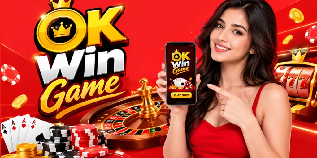 Promotional artwork for the OK Win game. Figures in the art are not a verified result.